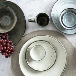 Plato de postre de gres Organic Collection