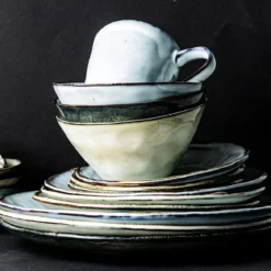 Plato de postre de gres Organic Collection