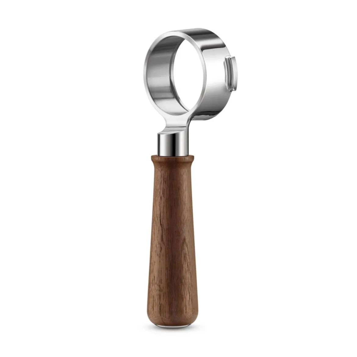 Portafiltros sin fondo de acero inox y madera de nogal Sage