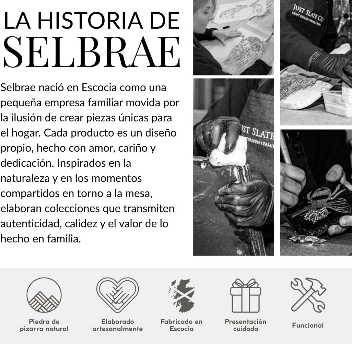Posavasos individuales de pizarra Selbrae