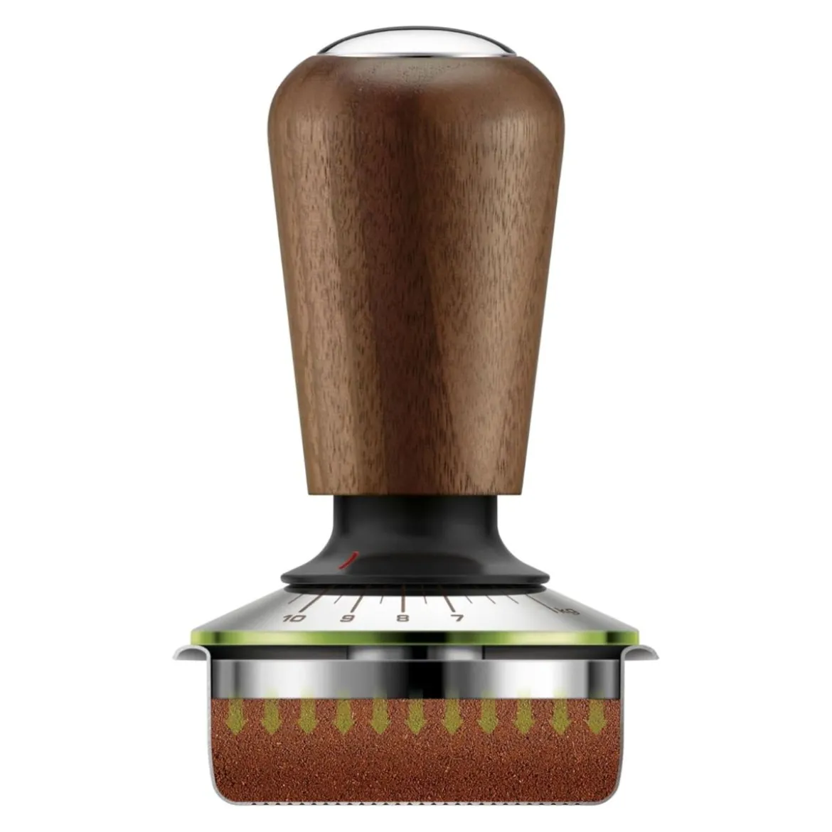 Prensador autonivelante de café con mango de madera Sage