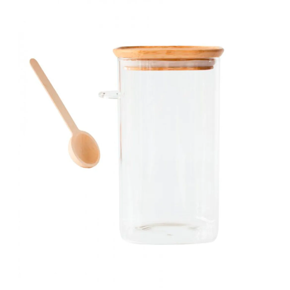 Recipientes de cristal con cuchara medidora de Pebbly