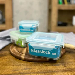 Recipientes herméticos de cristal cuadrados Glasslock