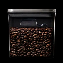 Recipiente tintado para café con tapa de acero y cuchara POP 2.0 STEEL OXO