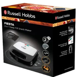 Sandwichera 3 en 1 de placas hondas Russell Hobbs