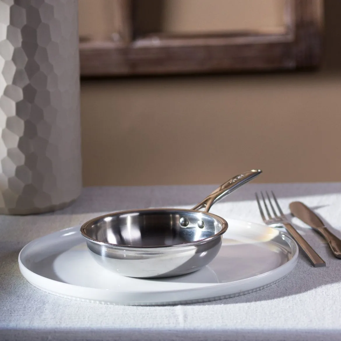 Sartén de acero inoxidable mini 3-Ply Castel`Pro Cristel