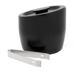 Set de cubitera de acero inoxidable de doble pared y pinzas Leopold Vienna