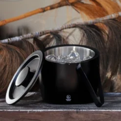 Set de cubitera de acero inoxidable de doble pared y pinzas Leopold Vienna