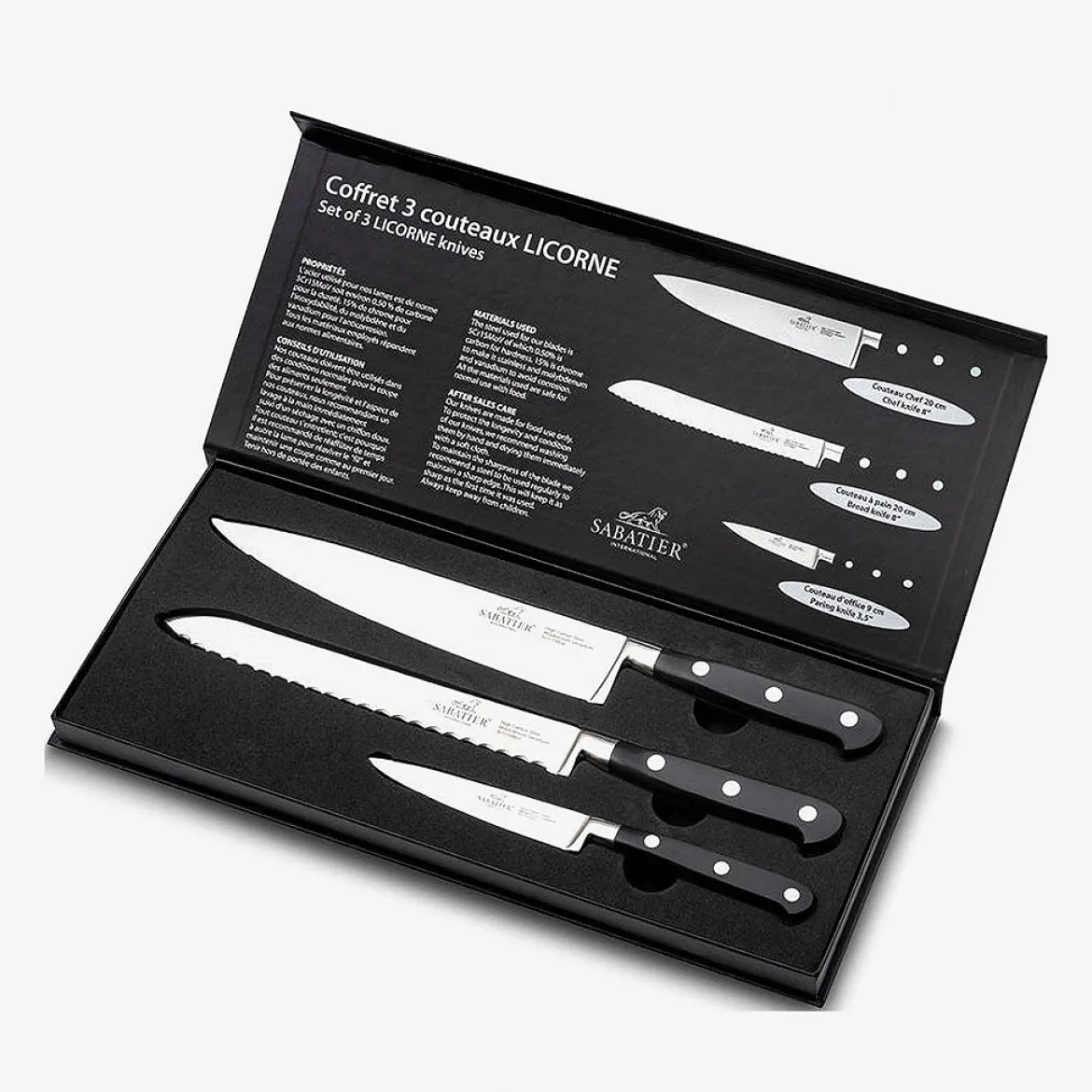 Set de 3 cuchillos Licorne Sabatier®