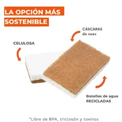 Set de 2 esponjas de cáscara de nuez sin arañazos In a Nutshell Full Circle