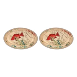 Set de 2 fuentes ovaladas de melamina Sea Life Rose & Tulipani
