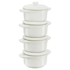 Set de 4 mini cocottes cerámicas Staub