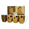 Set de 4 mugs de porcelana Beso Klimt Duo