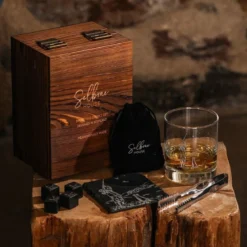 Set de 5 piezas para whisky y licores con caja de madera Selbrae