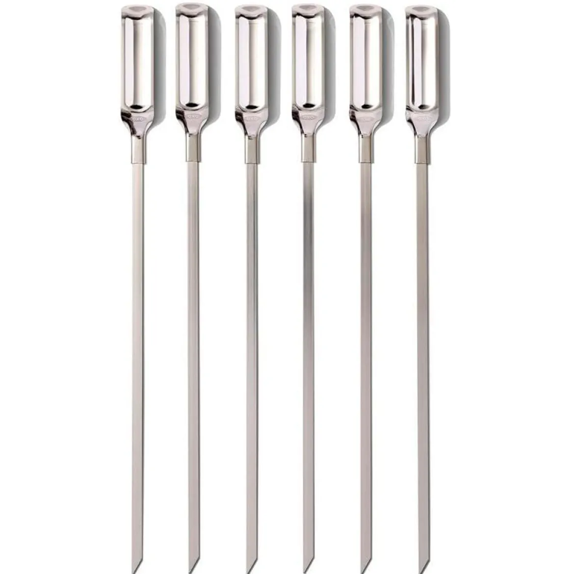 Set de 6 pinchos XL de acero inox para barbacoa OXO