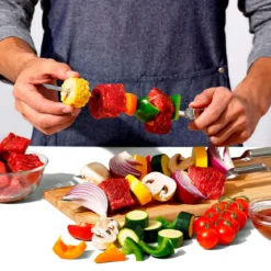 Set de 6 pinchos XL de acero inox para barbacoa OXO