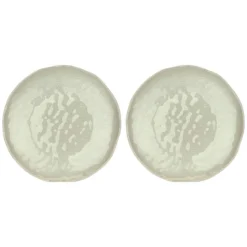 Set de 2 platos de postre de melamina Atmosfera Tortora Rose & Tulipani
