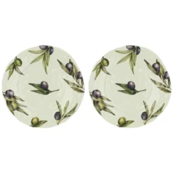 Set de 2 platos planos de melamina Olyvia Rose & Tulipani