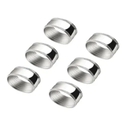 Set de 6 servilleteros de acero inoxidable Oval Zilverstad
