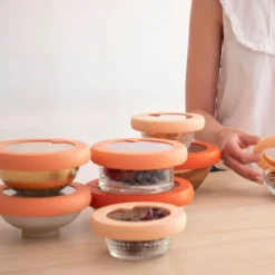 Set de 3 tapas de cristal y silicona Food Huggers