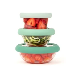 Set de 3 tapas de cristal y silicona Food Huggers