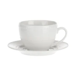 Set de taza con plato de porcelana Collina La Porcellana Bianca