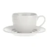 Set de 6 tazas con plato de porcelana Collina La Porcellana Bianca