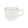 Set de taza y plato de porcelana Maesta La Porcellana Bianca