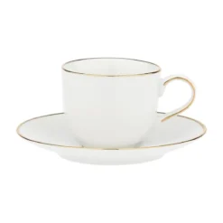 Set de taza y plato de porcelana Maesta La Porcellana Bianca