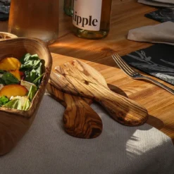 Set de 2 tenedores para ensalada de madera de olivo Selbrae