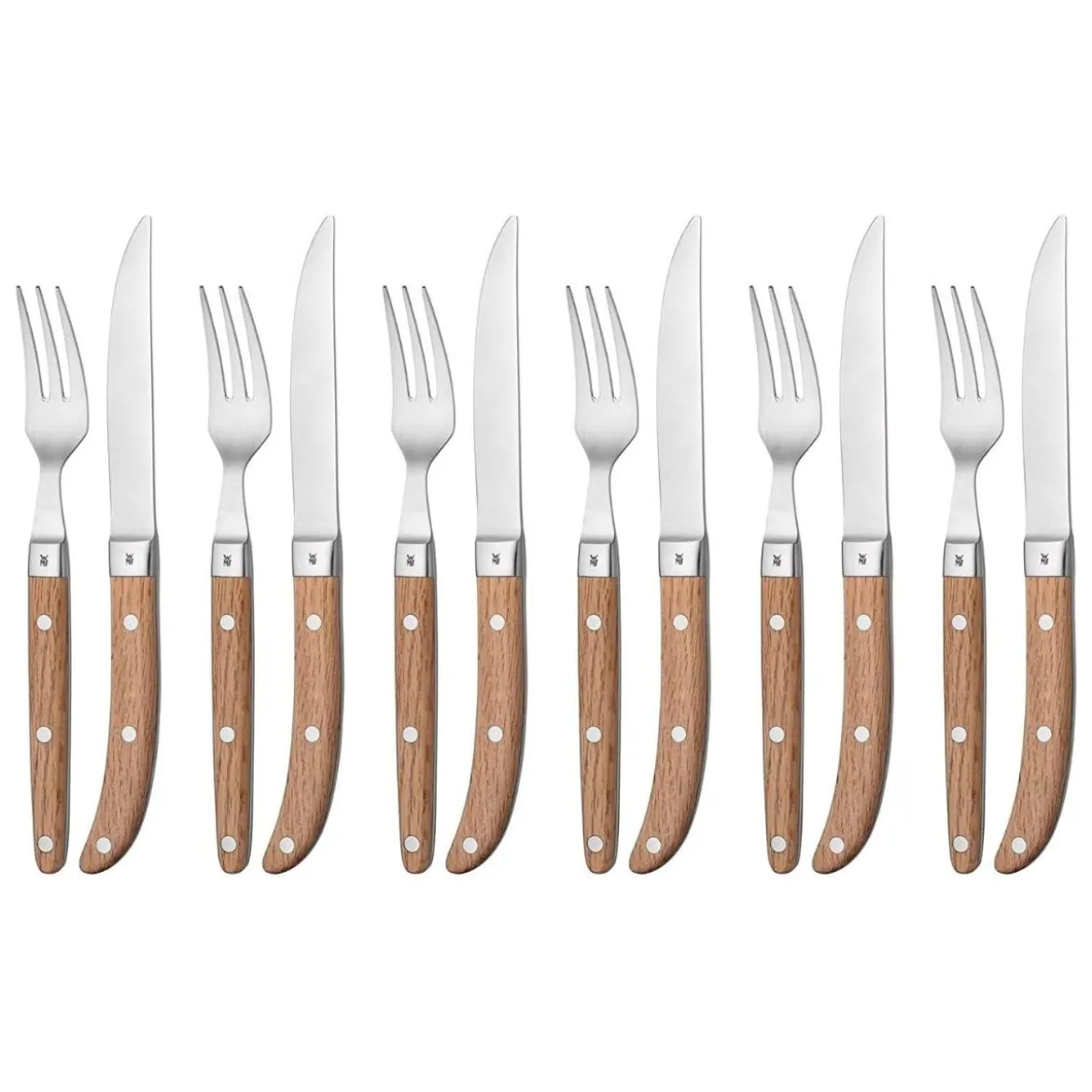 Set de 6 tenedores y cuchillos de carne Ranch WMF