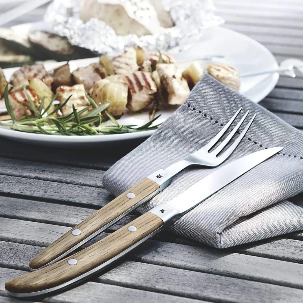 Set de 6 tenedores y cuchillos de carne Ranch WMF