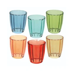 Set de 6 vasos de vidrio Tognana