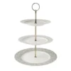 Stand para tartas de 3 pisos de porcelana Wild Clematis Laura Ashley
