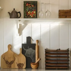 Tabla colgante para cortar y servir de madera de roble Selbrae