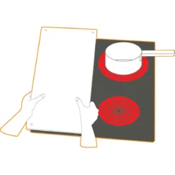 Tabla de vidrio para cocina y encimera Pebbly
