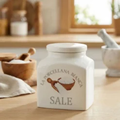 Tarro de porcelana para sal Conserva La Porcellana Bianca