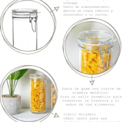 Tarro hermético de cristal con etiqueta Fido Bormioli Rocco