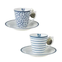 Taza espresso y plato de porcelana Laura Ashley