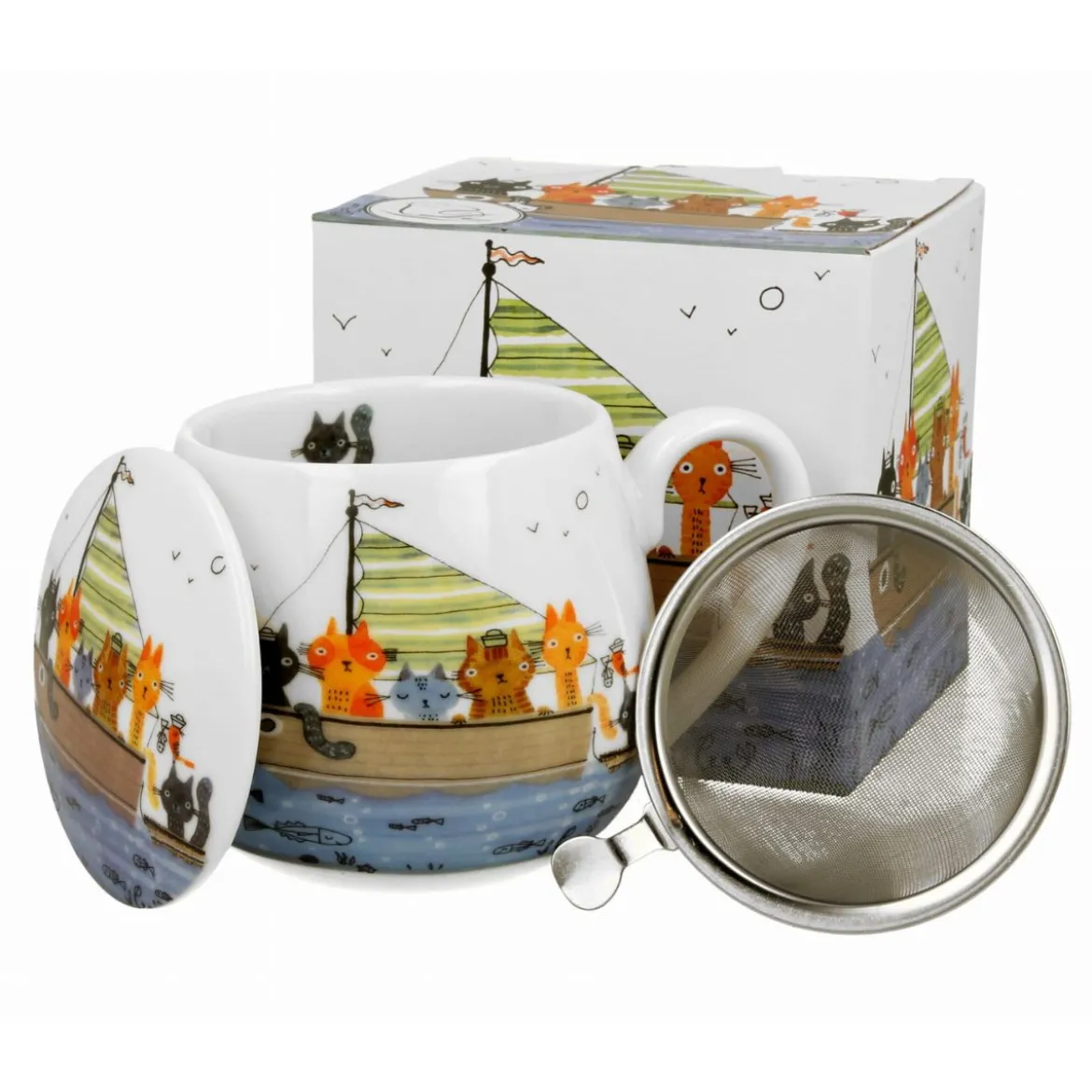 Taza XL para infusiones de porcelana Duo