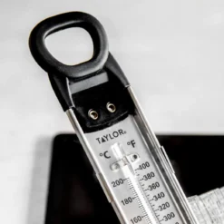 Termómetro para azúcar y frituras de acero inox, con clip de Taylor