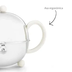 Tetera cerámica clásica con carcasa aislante de inox Cosy Bredemeijer