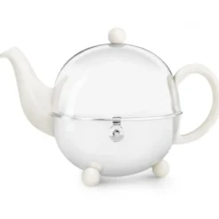 Tetera cerámica clásica con carcasa aislante de inox Cosy Bredemeijer