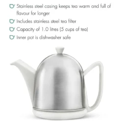 Tetera cerámica con carcasa aislante de inox Cosy® Manto Bredemeijer