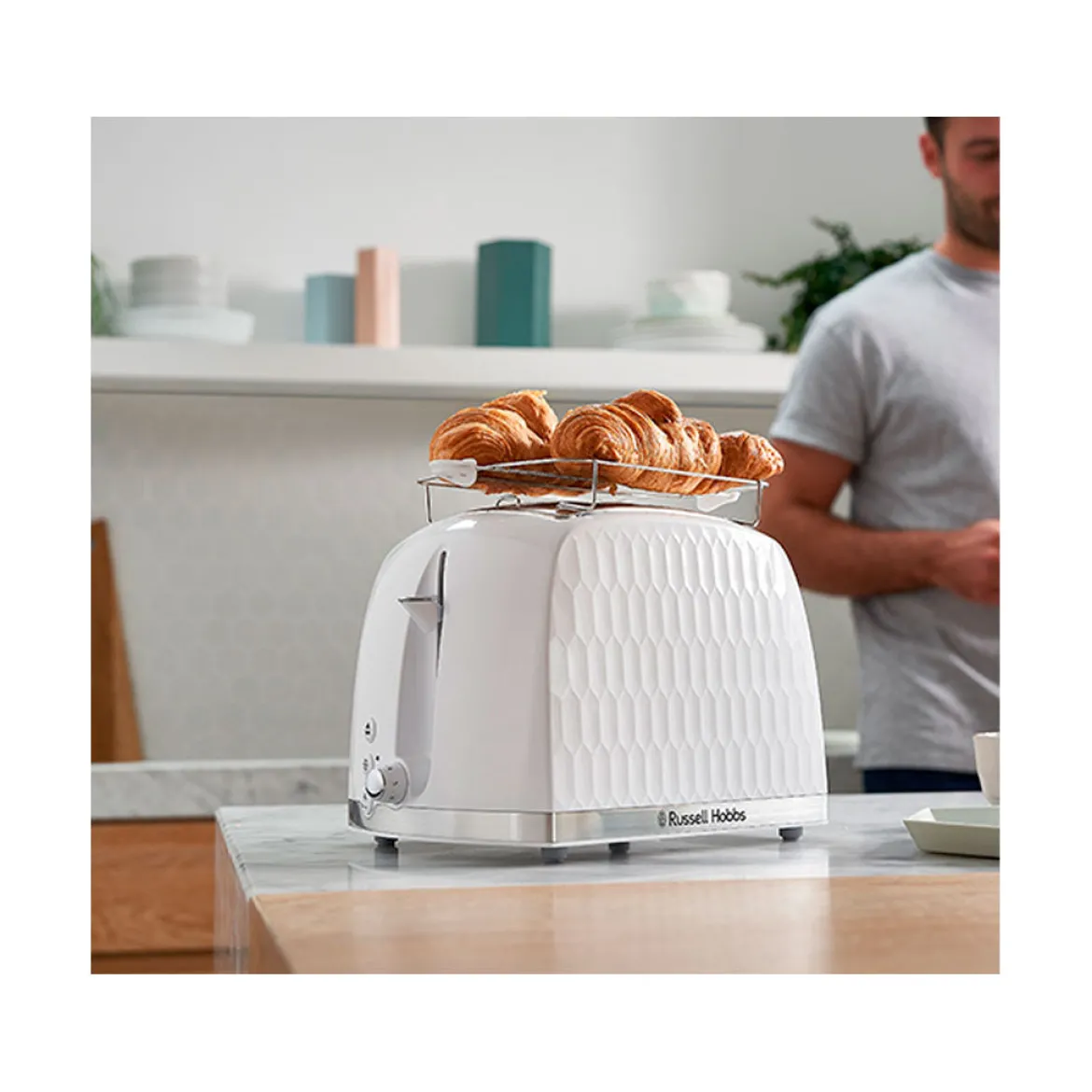 Tostadora de 2 rebanadas Honeycomb de Russell Hobbs