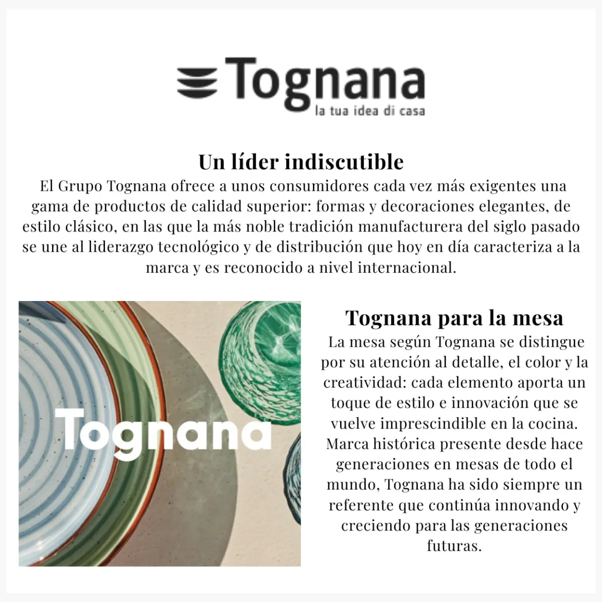 Vajilla de porcelana Mallorca Tognana
