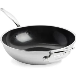 Wok cerámico con exterior de acero inoxidable Premiere GreenPan