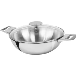 Wok de acero inoxidable multicapa Casteline Cristel